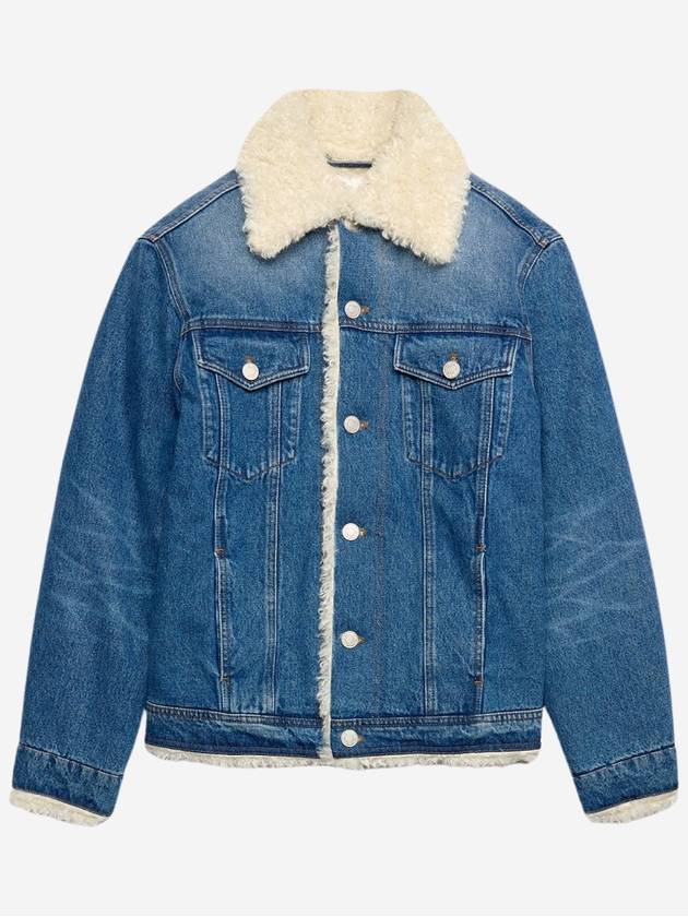 Truck Fur Denim Jacket Blue - AMI - BALAAN 2