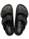 V Logo Signature Leather Slippers Black - VALENTINO - BALAAN 3