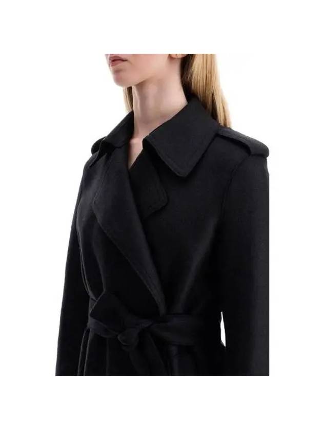 Belted wool coat A1343MLK 199 - HARRIS WHARF LONDON - BALAAN 4