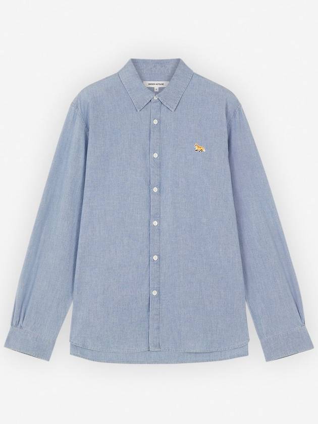 Baby Fox Regular Fit Shirt Denim Indigo Women s - MAISON KITSUNE - BALAAN 1