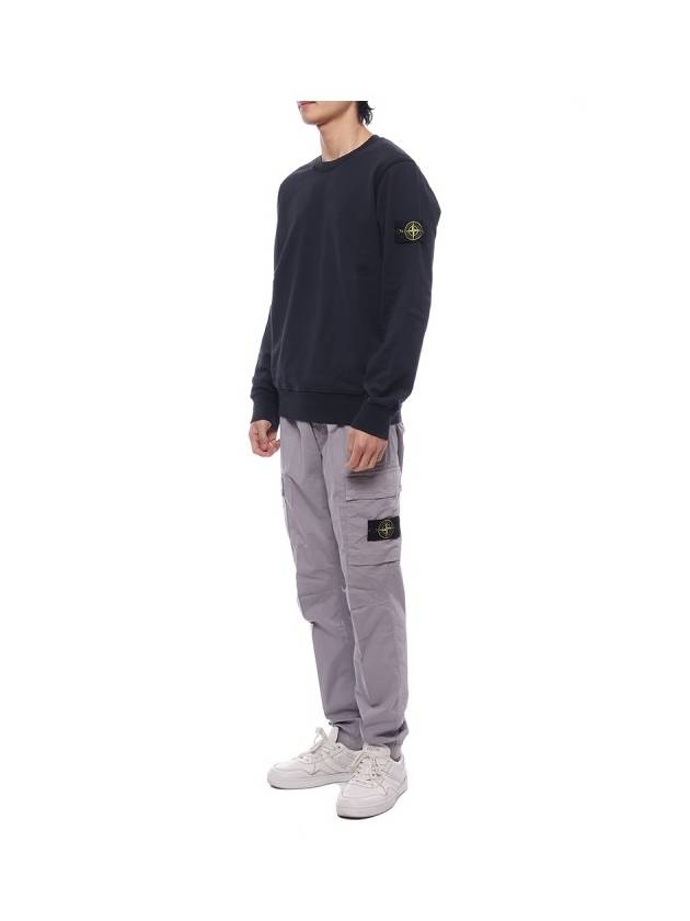 Wappen Patch Garment Dyed Sweatshirt Navy - STONE ISLAND - BALAAN 5