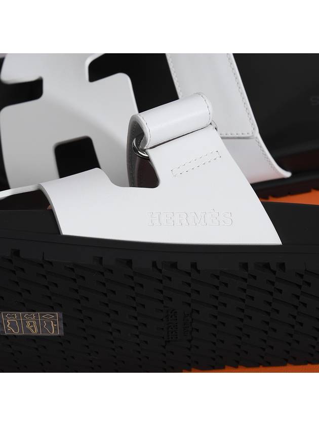 Chypre Calfskin Sandals Blanc - HERMES - BALAAN 7