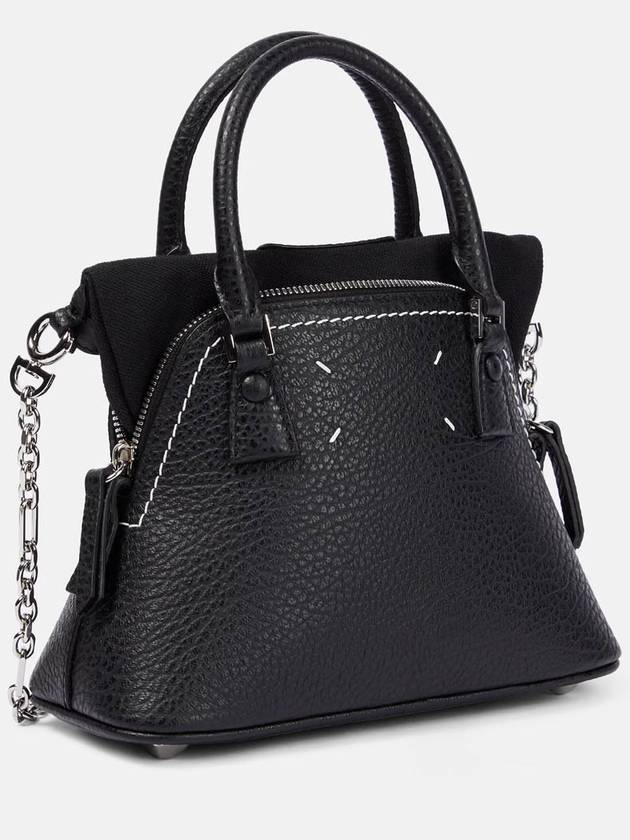 5AC Classique Micro Tote Bag Black - MAISON MARGIELA - BALAAN 4