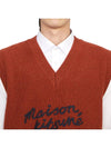 Logo Handwriting Oversize Vest Burnt Red - MAISON KITSUNE - BALAAN 6