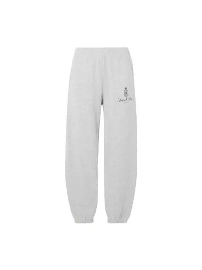 Vendome Logo Print Casual Cotton Track Pants Grey - SPORTY & RICH - BALAAN 2