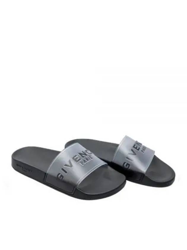 Logo Slippers Black - GIVENCHY - BALAAN 2