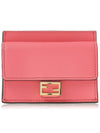 FF Baguette Flap Card Wallet Rosa - FENDI - BALAAN 2