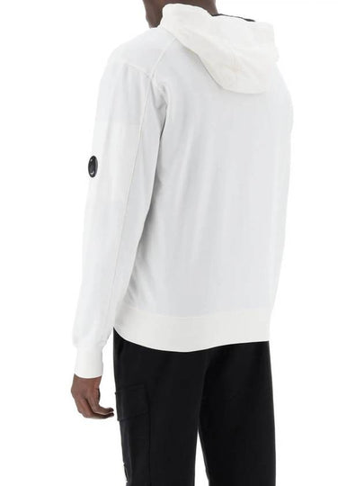 Light Fleece Zip Up Hoodie White - CP COMPANY - BALAAN 2