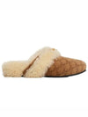 Triomphe Shearling Fur Slippers - CELINE - BALAAN.