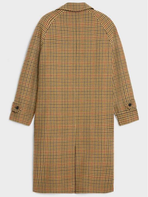 Mac Check Wool Single Coat Beige - CELINE - BALAAN 3