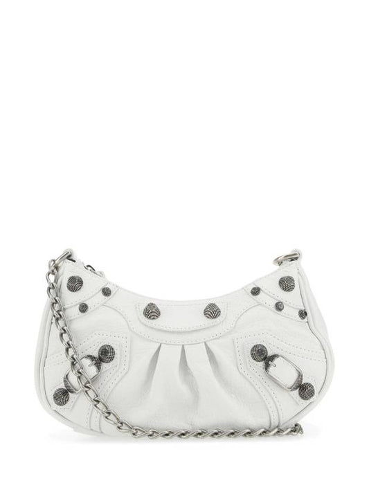Le Cagole Chain Mini Shoulder Bag White - BALENCIAGA - BALAAN 1