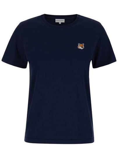 Fox Head Patch Regular Short Sleeve T-Shirt Navy - MAISON KITSUNE - BALAAN 2