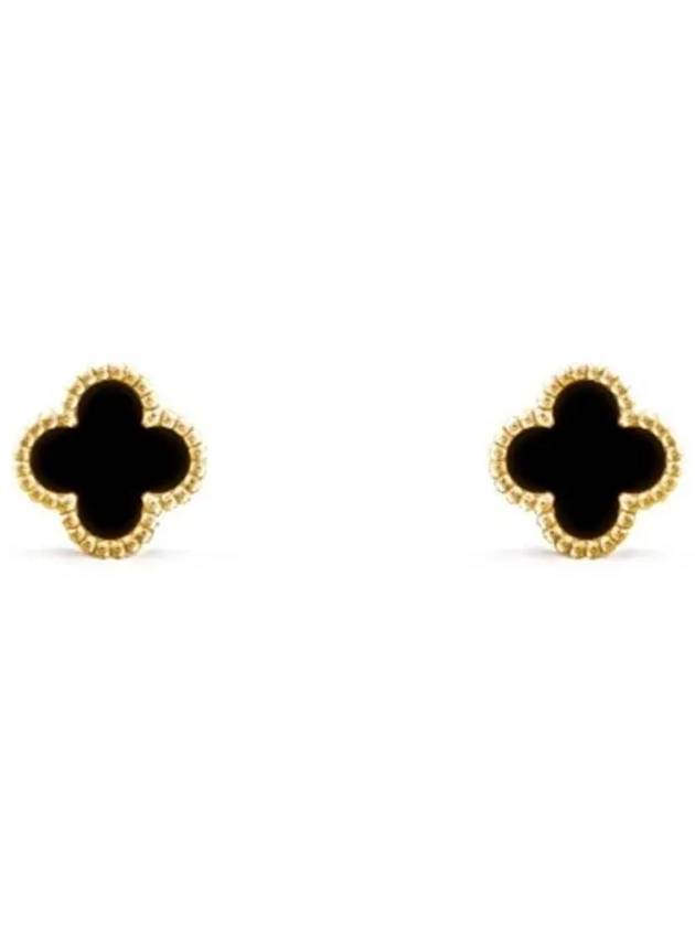 Sweet Alhambra Earrings Gold Black - VANCLEEFARPELS - BALAAN 2