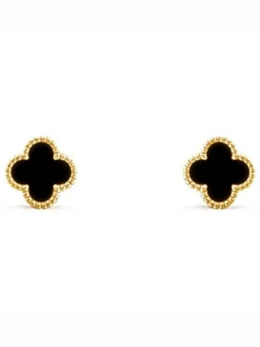 Sweet Alhambra Earrings Gold Black - VANCLEEFARPELS - BALAAN 2