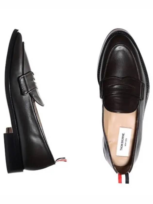 Calf Leather Varsity Penny Loafers - THOM BROWNE - BALAAN 1