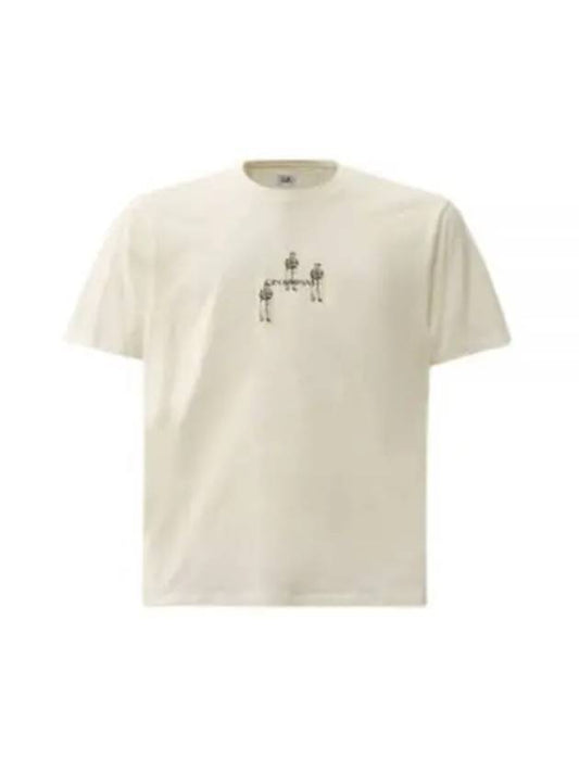 30/1 Jersey Relaxed Graphic Short Sleeve T-Shirt White - CP COMPANY - BALAAN 2