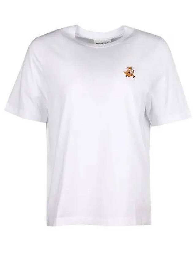 Speedy Fox Patch Comfort Short Sleeve T Shirt White - MAISON KITSUNE - BALAAN 2