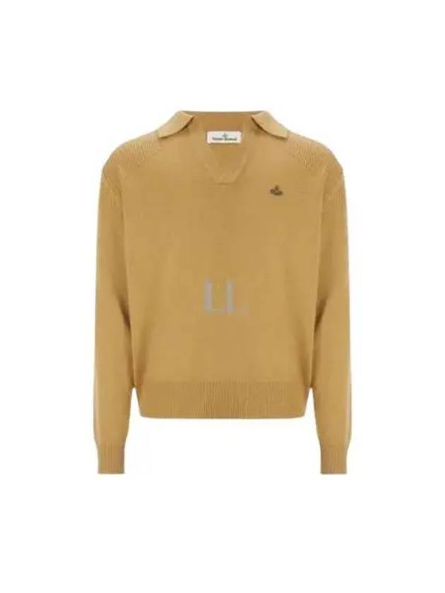 Football Polo Wool Knit Top Beige - VIVIENNE WESTWOOD - BALAAN 2