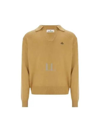 Football Polo Wool Knit Top Beige - VIVIENNE WESTWOOD - BALAAN 2