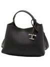 Logo Charm Leather Micro Tote Bag Black - TOD'S - BALAAN 2