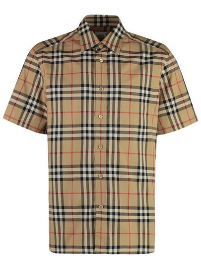 Vintage Check Short Sleeve Shirt Archive Beige - BURBERRY - BALAAN 2