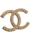 CC logo frame cubic brooch AB9915 gold plated - CHANEL - BALAAN 1