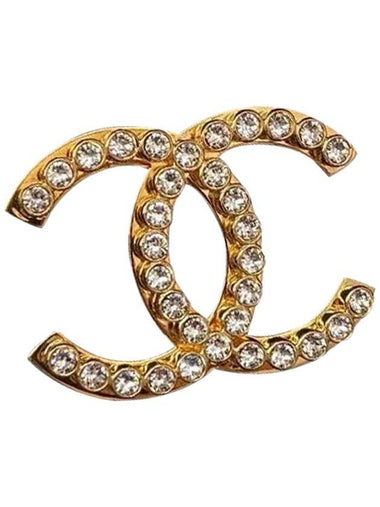 CC Logo Crystal Brooch Gold - CHANEL - BALAAN 1