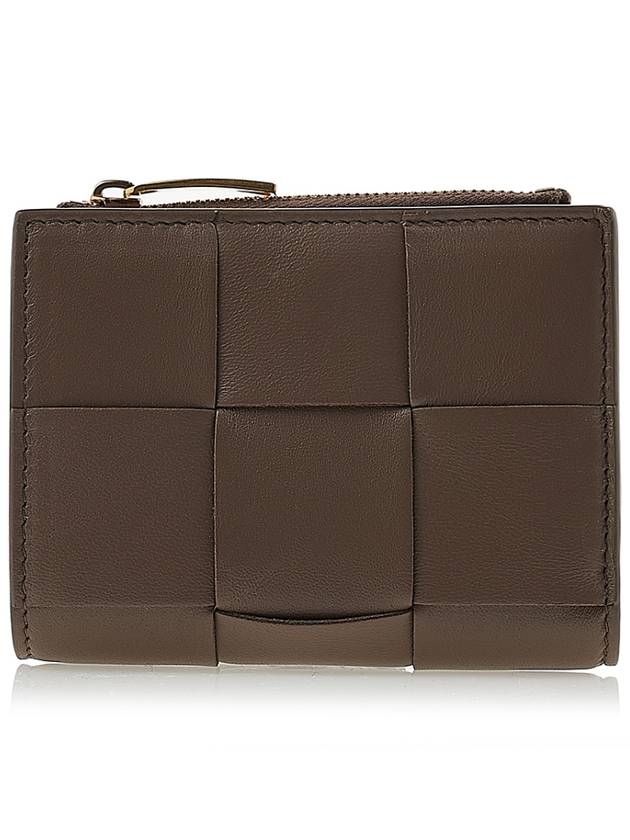 Cassette Zipper Bifold Half Wallet Brown - BOTTEGA VENETA - BALAAN 2