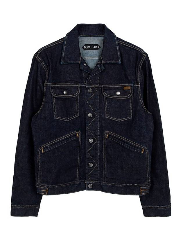 Icon Denim Jacket Navy - TOM FORD - BALAAN 1