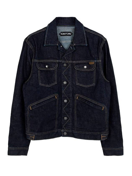 Icon Denim Jacket Navy - TOM FORD - BALAAN 1