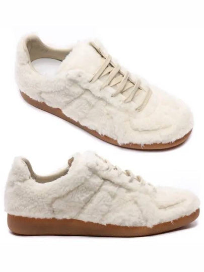 Replica Shearling Low Top Sneakers Ivory - MAISON MARGIELA - BALAAN 2