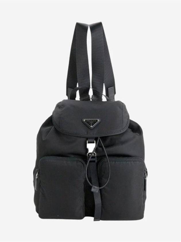 Nylon Triangle Logo Pocono Backpack Black - PRADA - BALAAN 3