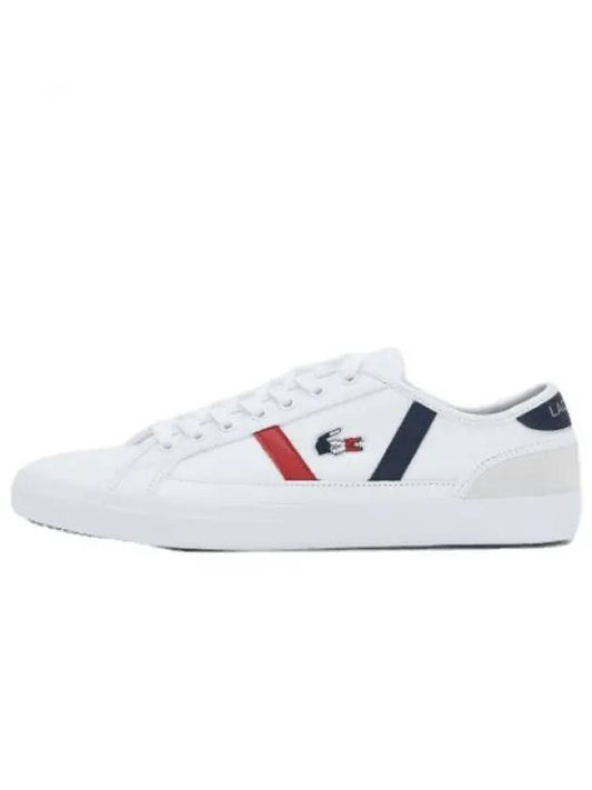 Sideline Tricolore Leather Low Top Sneakers White - LACOSTE - BALAAN 2