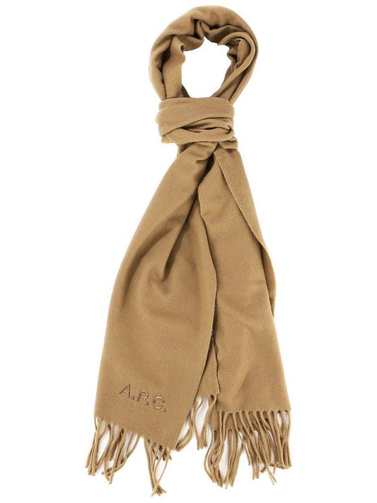 Ambroise Embroidered Muffler Camel - A.P.C. - BALAAN 2