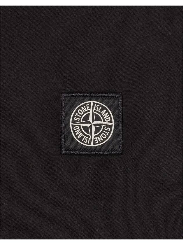 Logo Patch Short Sleeves T-Shirt Black - STONE ISLAND - BALAAN 5