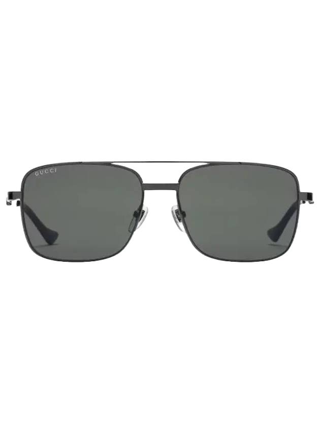 Square Frame Metal Sunglasses Ruthenium Grey - GUCCI - BALAAN 1