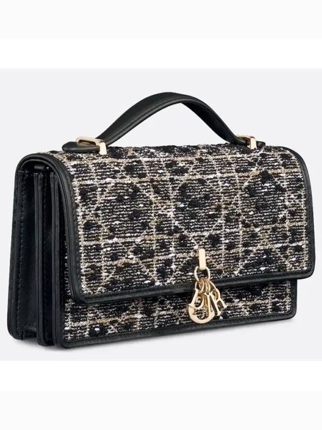 My Dior Mini Tweed Cross Bag Black - DIOR - BALAAN 3