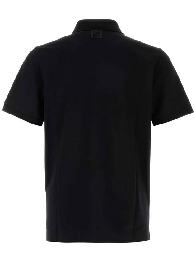 Fendilicious Short Sleeve Polo Shirt Black - FENDI - BALAAN 8