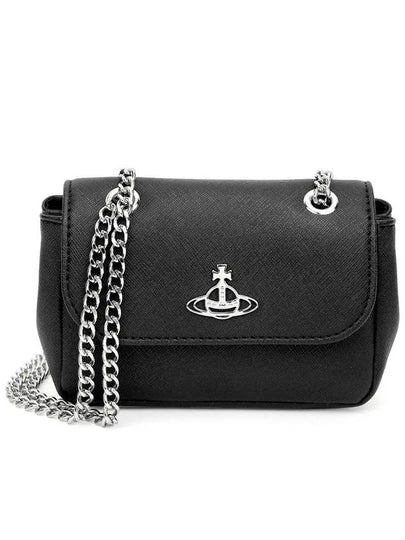 Biogreen Small Chain Shoulder Bag Black - VIVIENNE WESTWOOD - BALAAN 2