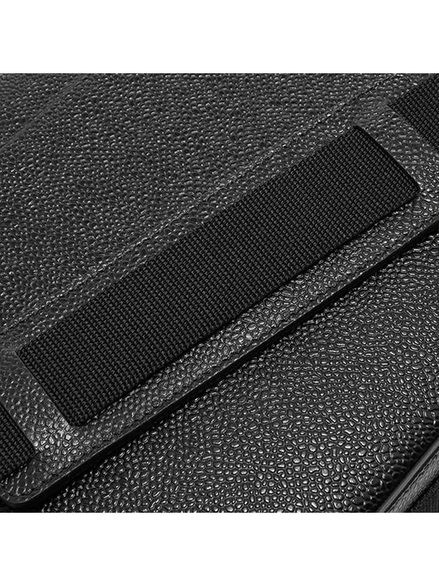 Tonal Strap Leather Reporter Cross Bag Black - THOM BROWNE - BALAAN 5