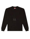 Men's Logo Embroidery Sweatshirt Black - DIESEL - BALAAN 2