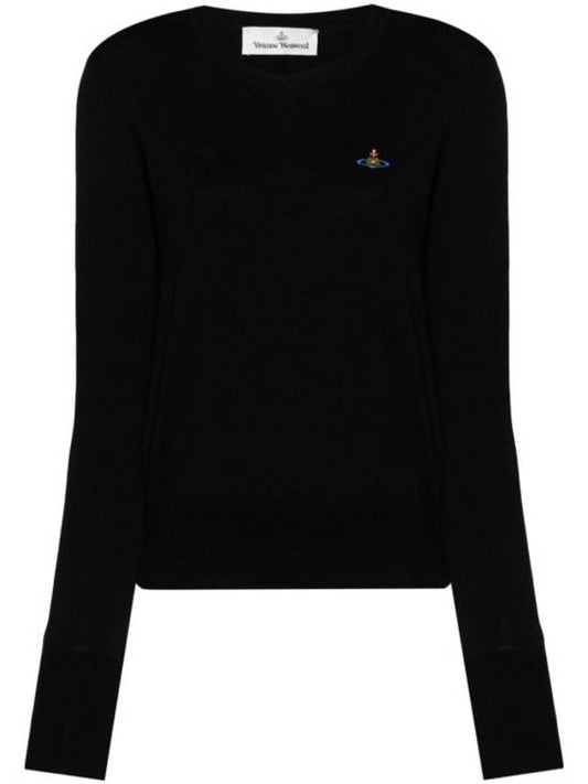 ORB Logo Knit Top Black - VIVIENNE WESTWOOD - BALAAN 1