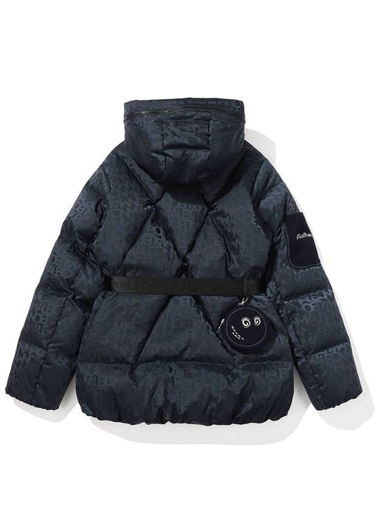 Jacquard middle down jacket NAVY WOMAN - MALBON GOLF - BALAAN 2