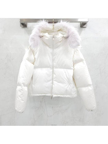 Lux You 00 Moncler white FLAINE logo down padding - MONCLER - BALAAN 1