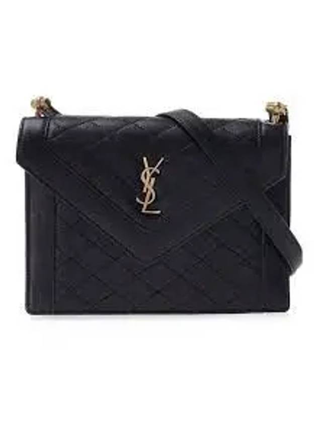 Gabi Quilting Small Lambskin Shoulder Bag Black - SAINT LAURENT - BALAAN 2