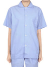 Poplin Pajamas Overfit Short Sleeve Shirt SWE SB - TEKLA - BALAAN 6