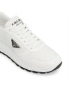 Prax 01 Re-Nylon Brushed Leather Low-Top Sneakers White - PRADA - BALAAN 5