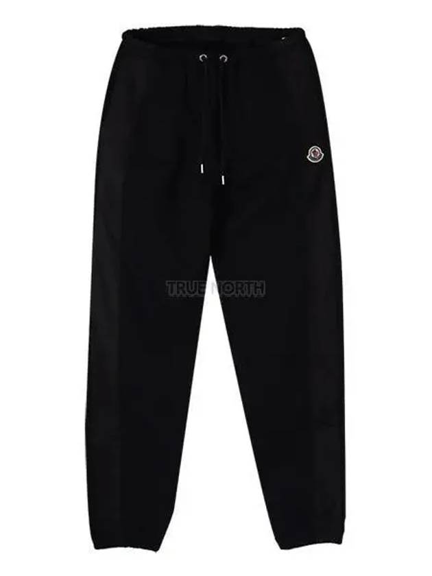 Men s 8H00017 899U5 999 Logo Patch Jogger Pants Black 1061273 - MONCLER - BALAAN 1