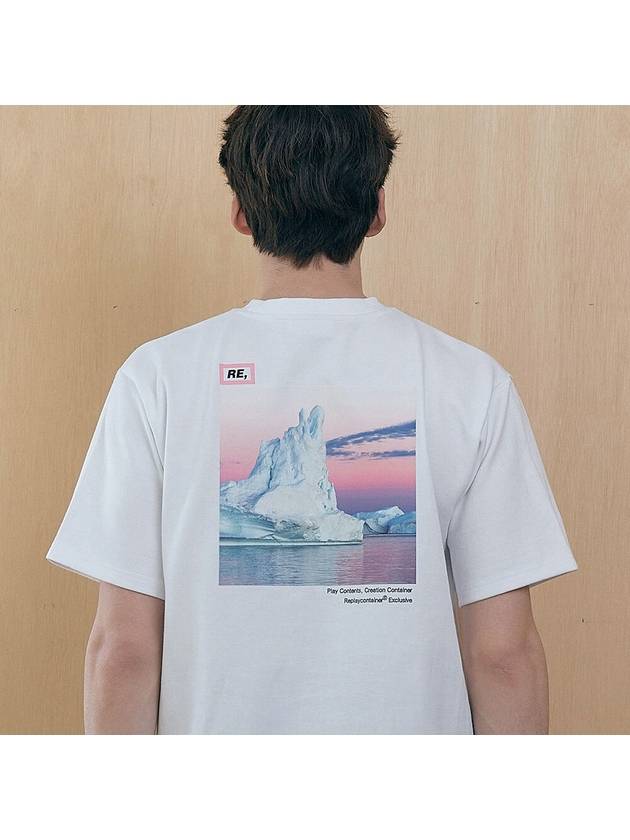 RE Square Campaign Short Sleeve T-Shirt White Gracier - REPLAYCONTAINER - BALAAN 1