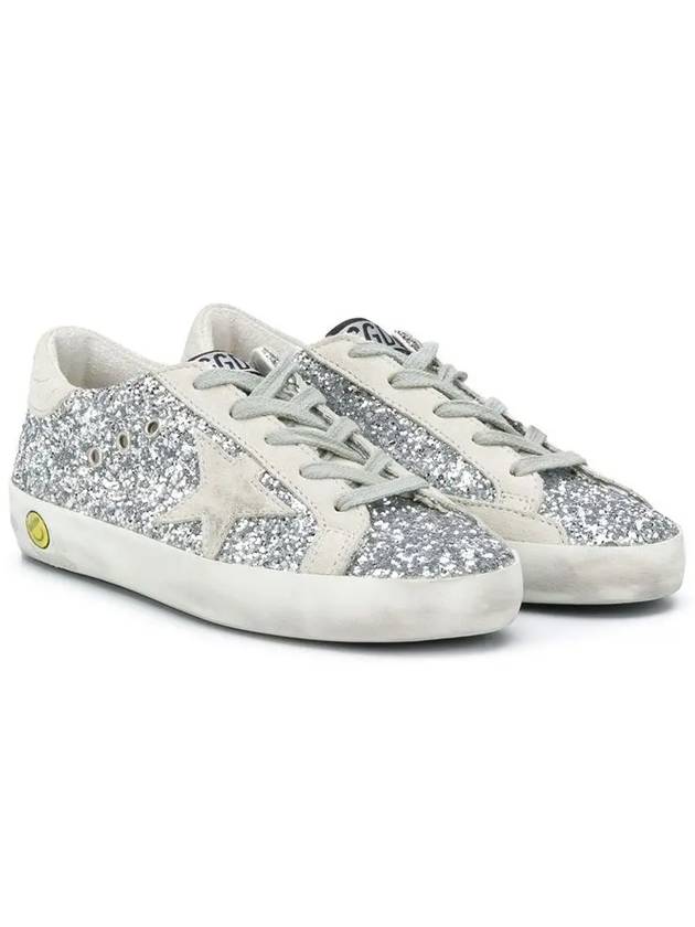 Kids Glitter Sneakers Silver - GOLDEN GOOSE - BALAAN 5